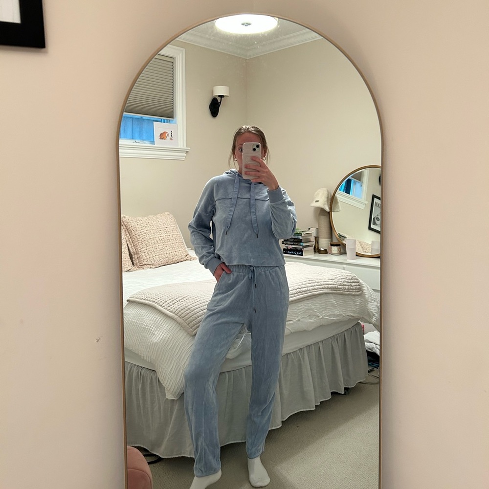 Velour track pants